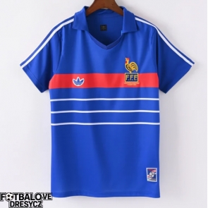 Francie 1984 Retro Domácí Dres Krátký Rukáv Francie 1984 Retro Domácí Dres Krátký Rukáv
